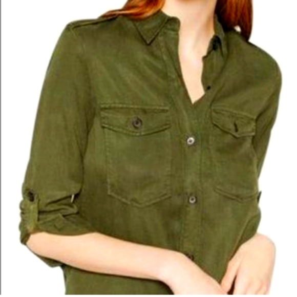 ZARA LINEN BUTTON TOP 2XL - Picture 2 of 10